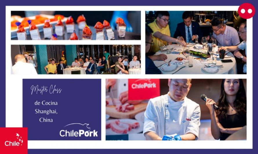Preparaciones con carne de cerdo chilena destacaron en primera Masterclass de cocina Chilepork en Shanghai, China